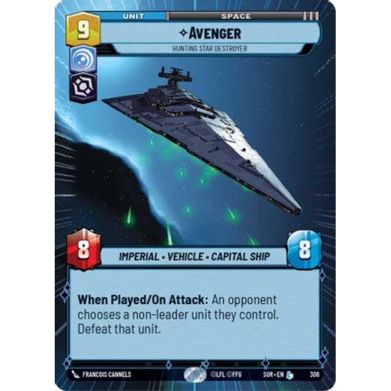 Avenger - Hunting Star Destroyer (Hyperspace) (306) - Spark of Rebellion Foil