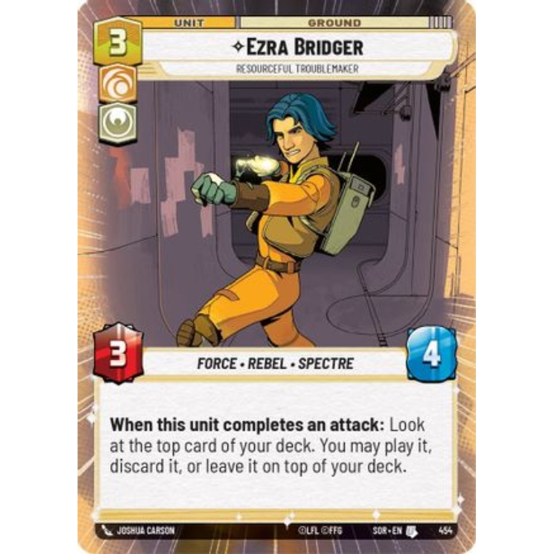 Ezra Bridger - Resourceful Troublemaker (Hyperspace) (454) - Spark of Rebellion Foil