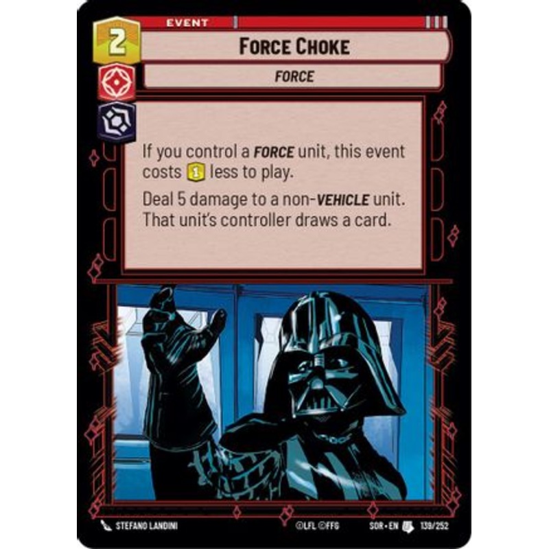 Force Choke (139/252) - Spark of Rebellion Foil