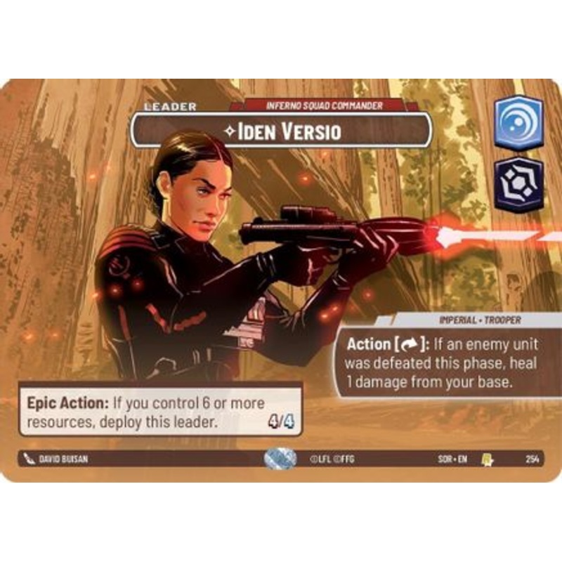 Iden Versio - Inferno Squad Commander (Showcase) (254) - Spark of Rebellion Foil