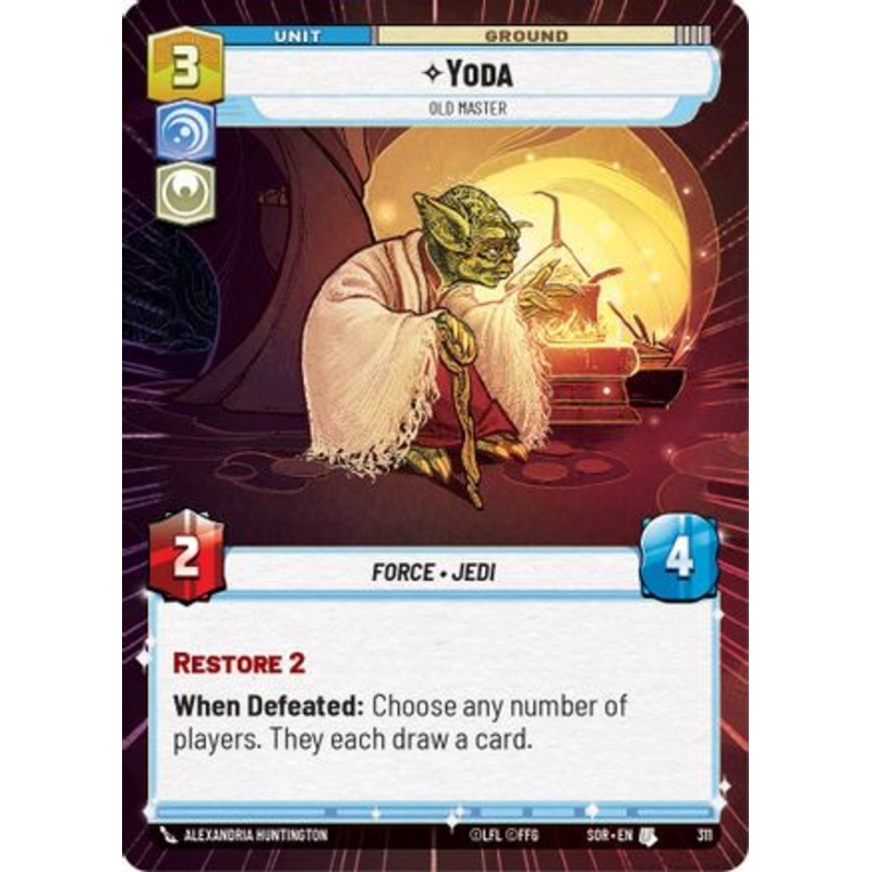 Yoda - Old Master (Hyperspace) (311) - Spark of Rebellion Foil