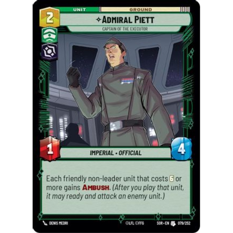 Admiral Piett - Captain of the Executor (079/252) - Spark of Rebellion