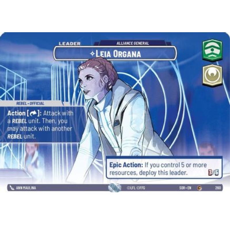 Leia Organa - Alliance General (Showcase) (260) - Spark of Rebellion Foil