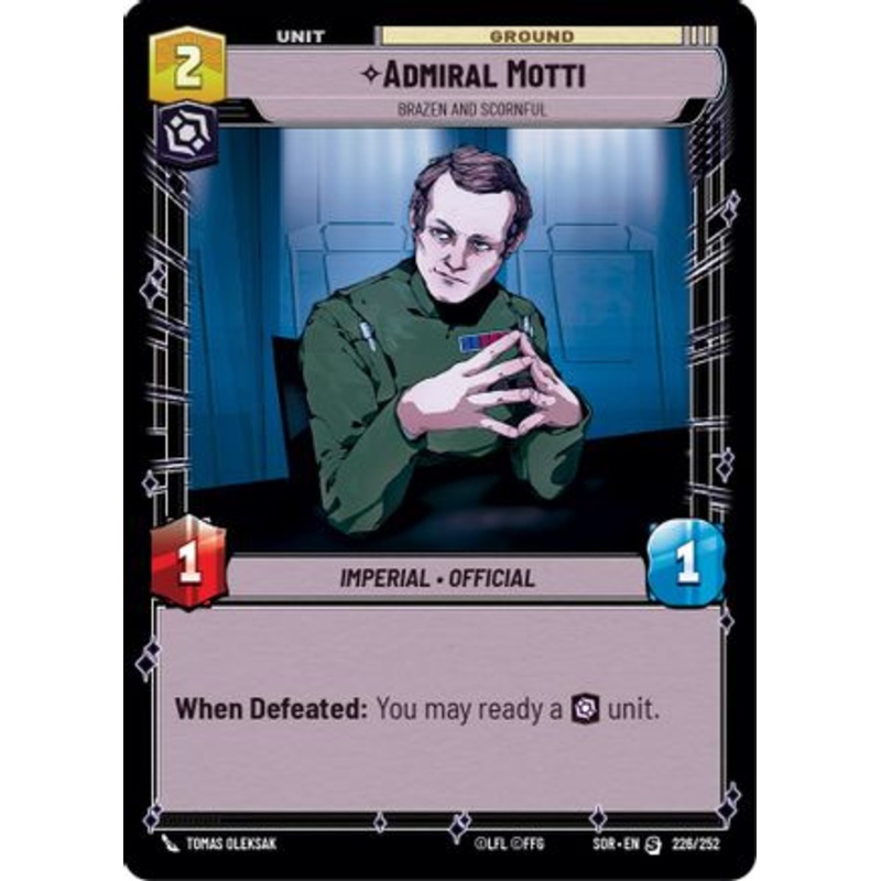 Admiral Motti - Brazen and Scornful (226/252) - Spark of Rebellion