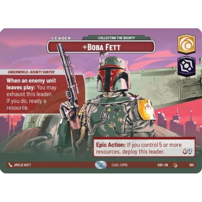 Boba Fett - Collecting the Bounty (Showcase) (265) - Spark of Rebellion Foil