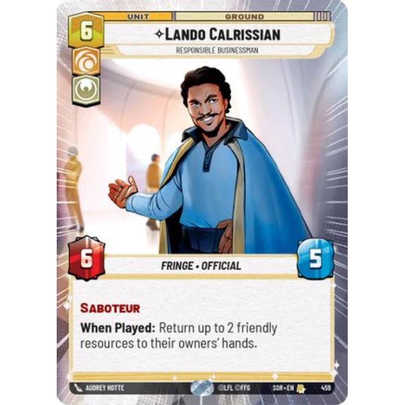 Lando Calrissian - Responsible Businessman (Hyperspace) (459) - Spark of Rebellion Foil