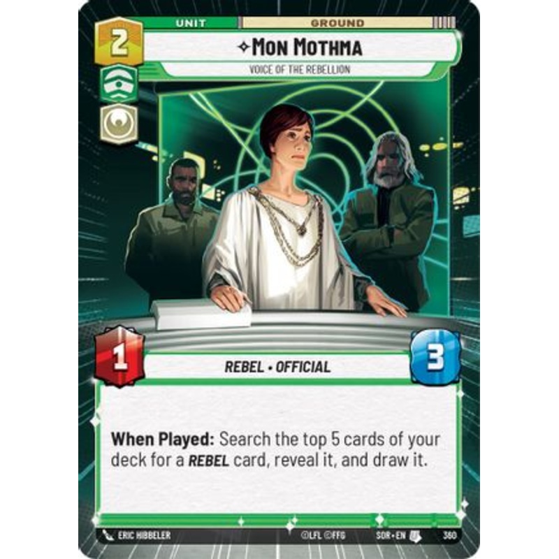 Mon Mothma - Voice of the Rebellion (Hyperspace) (360) - Spark of Rebellion Foil