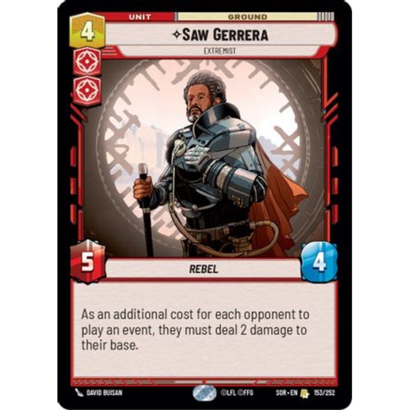 Saw Gerrera - Extremist (153/252) - Spark of Rebellion Foil