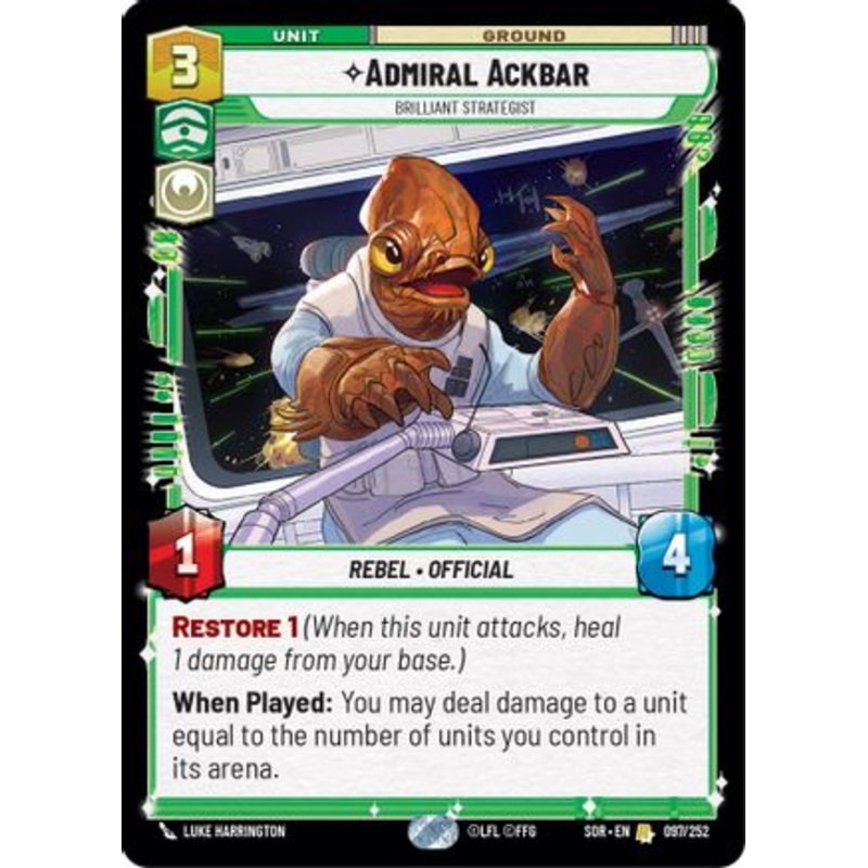 Admiral Ackbar - Brilliant Strategist (097/252) - Spark of Rebellion