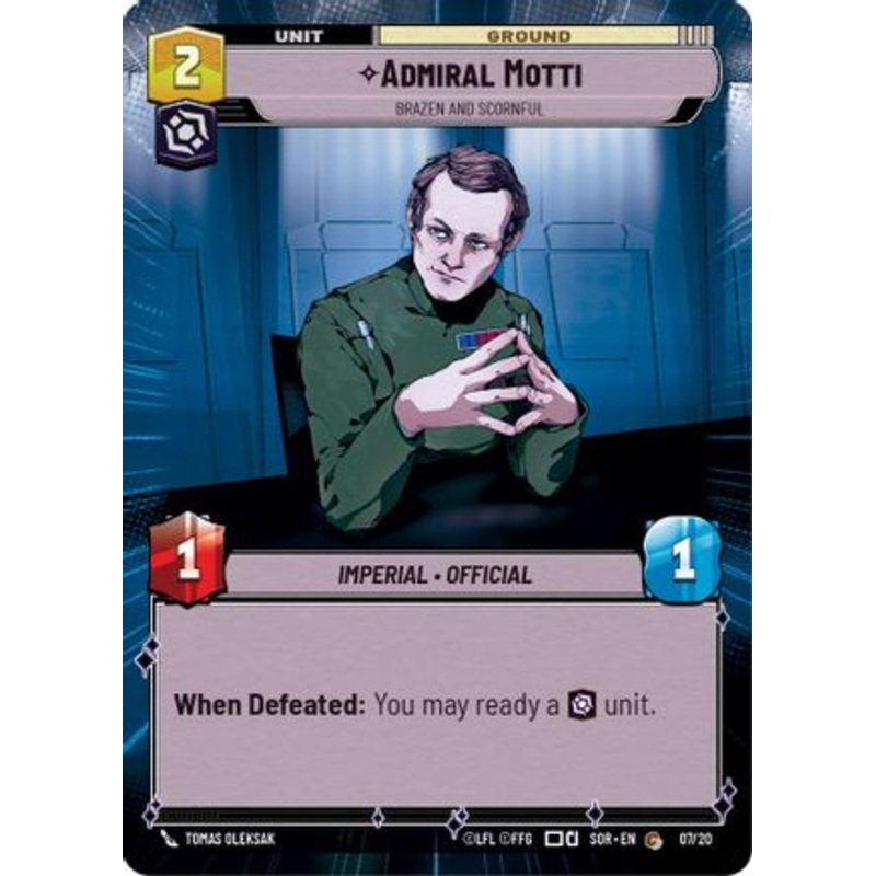 Admiral Motti - Brazen and Scornful (Hyperspace) (07/20) - Spark of Rebellion Weekly Play Promos