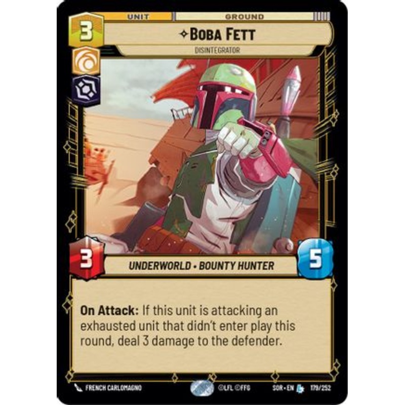 Boba Fett - Disintegrator (179/252) - Spark of Rebellion Foil