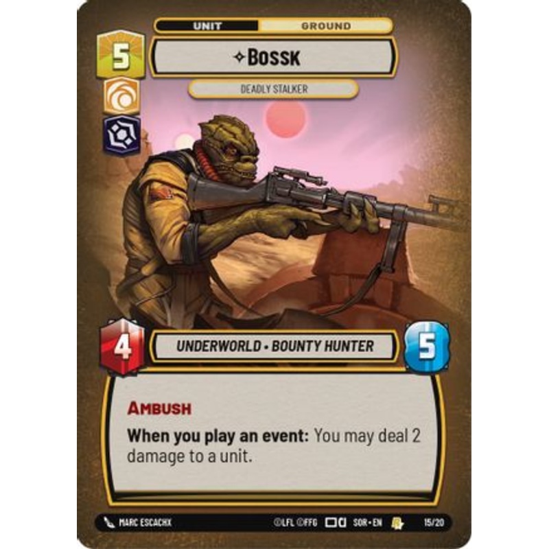 Bossk - Deadly Stalker (15/20) - Spark of Rebellion Weekly Play Promos Foil
