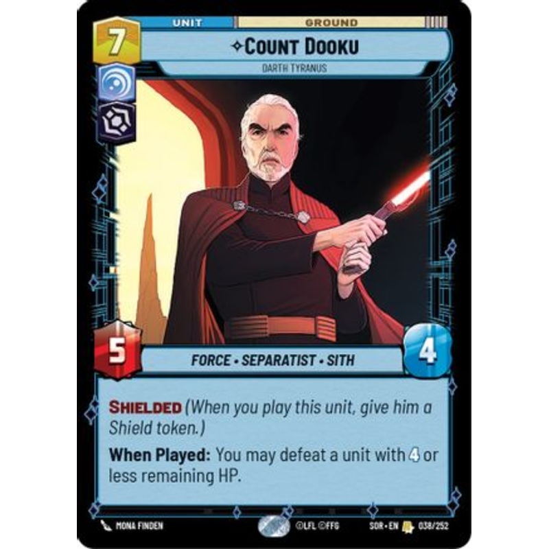 Count Dooku - Darth Tyranus (038/252) - Spark of Rebellion Foil