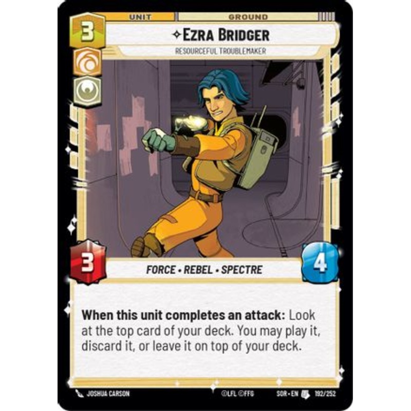 Ezra Bridger - Resourceful Troublemaker (192/252) - Spark of Rebellion Foil