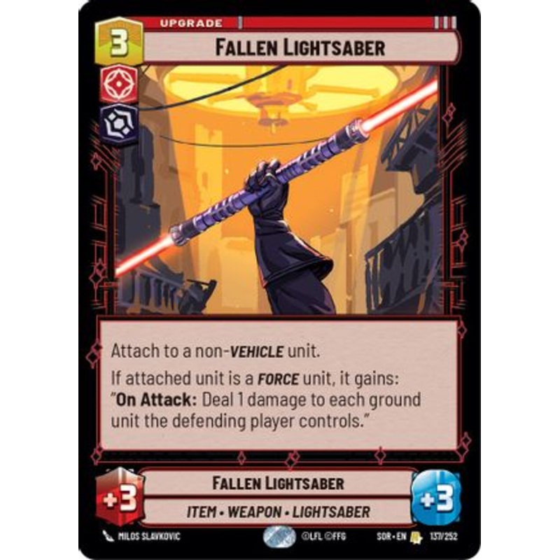 Fallen Lightsaber (137/252) - Spark of Rebellion Foil