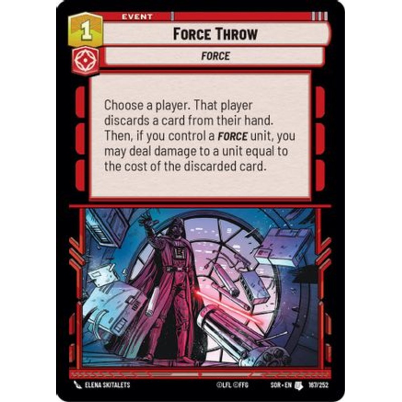 Force Throw (167/252) - Spark of Rebellion Foil