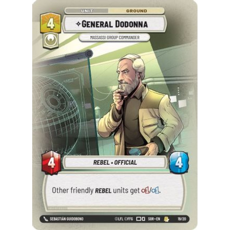 General Dodonna - Massassi Group Commander (19/20) - Spark of Rebellion Weekly Play Promos Foil