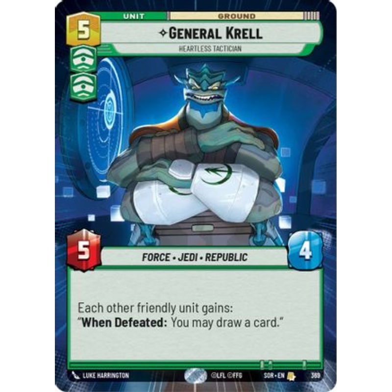 General Krell - Heartless Tactician (Hyperspace) (369) - Spark of Rebellion Foil