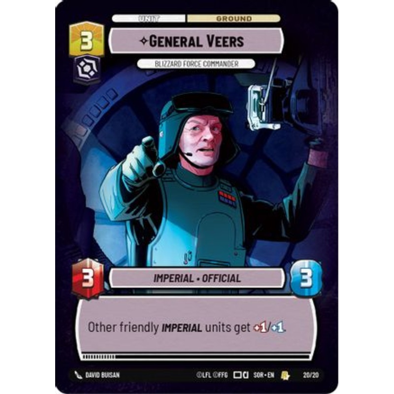 General Veers - Blizzard Force Commander (20/20) - Spark of Rebellion Weekly Play Promos Foil