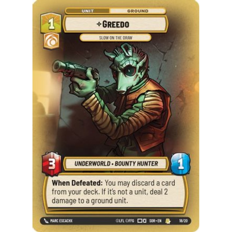 Greedo - Slow on the Draw (18/20) - Spark of Rebellion Weekly Play Promos Foil