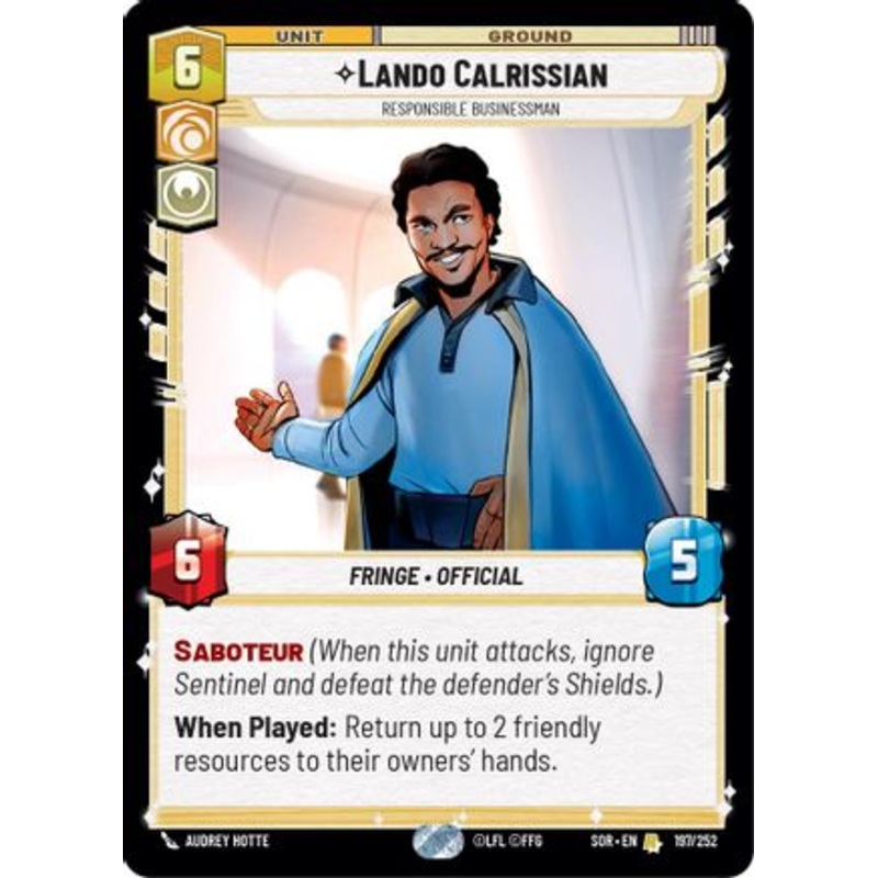 Lando Calrissian - Responsible Businessman (197/252) - Spark of Rebellion Foil