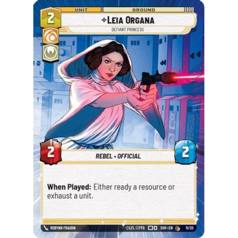 Leia Organa - Defiant Princess (Hyperspace) (11/20) - Spark of Rebellion Weekly Play Promos