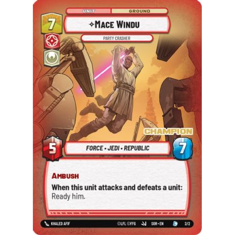 Mace Windu - Party Crasher (Champion) (2/2) - Organized Play Promos