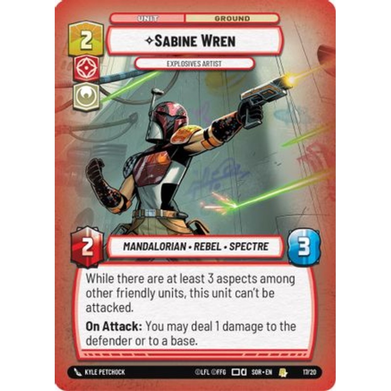 Sabine Wren - Explosives Artist (17/20) - Spark of Rebellion Weekly Play Promos Foil
