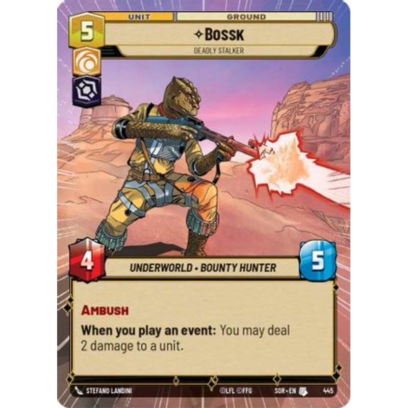 Bossk - Deadly Stalker (Hyperspace) (445) - Spark of Rebellion Foil