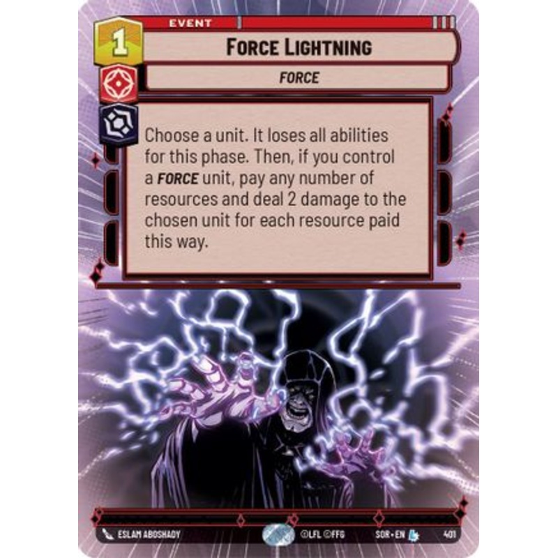 Force Lightning (Hyperspace) (401) - Spark of Rebellion Foil