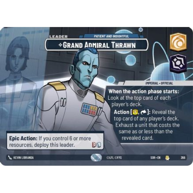Grand Admiral Thrawn - Patient and Insightful (Showcase) (266) - Spark of Rebellion Foil