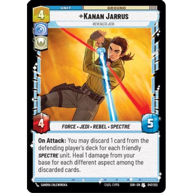 Kanan Jarrus - Revealed Jedi (047/252) - Spark of Rebellion Foil