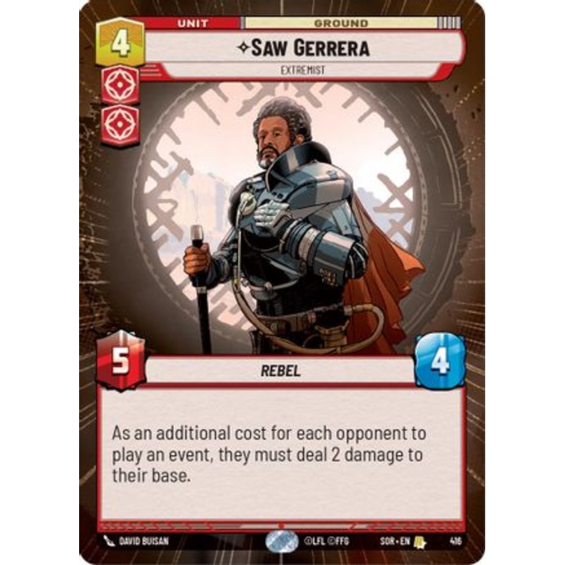 Saw Gerrera - Extremist (Hyperspace) (416) - Spark of Rebellion Foil