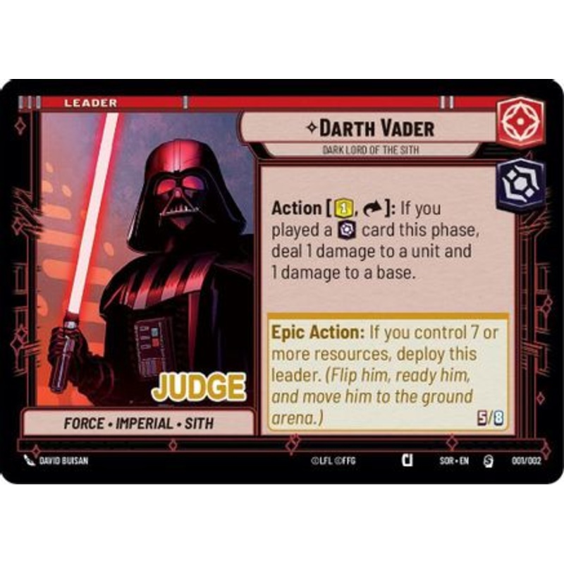 Darth Vader - Dark Lord of the Sith (001/002) - Judge Promos Foil