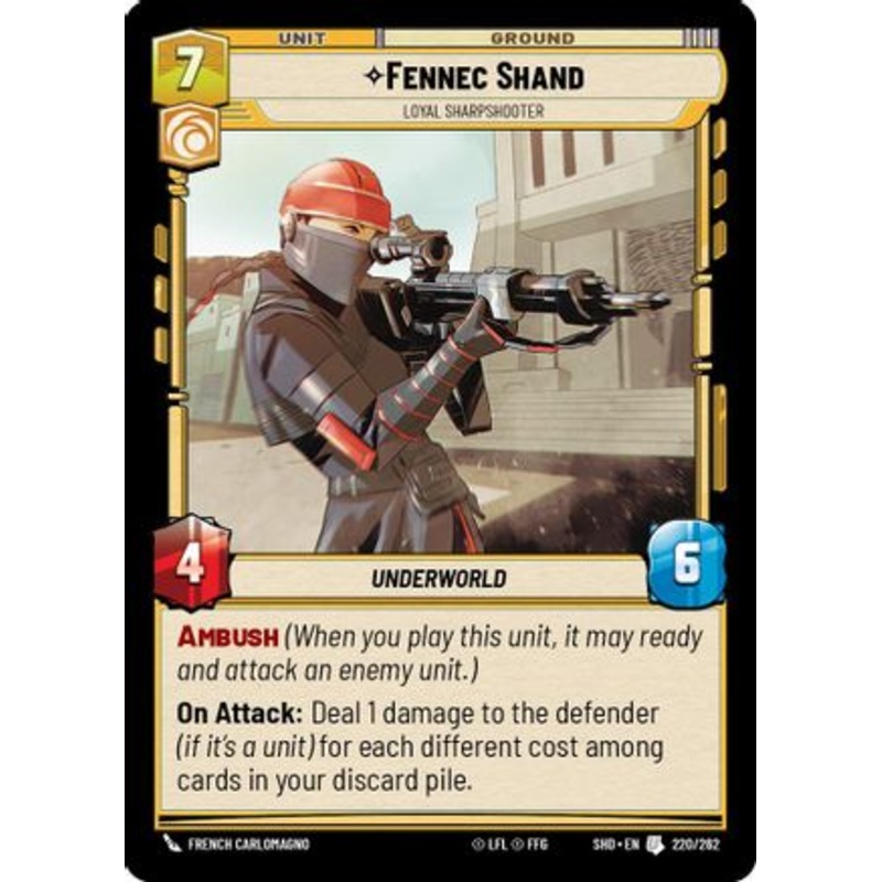Fennec Shand - Loyal Sharpshooter (220/262) - Shadows of the Galaxy