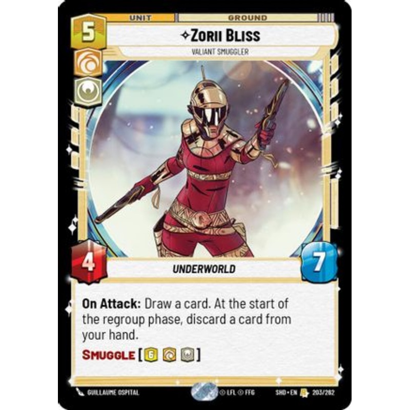 Zorii Bliss - Valiant Smuggler (203/262) - Shadows of the Galaxy