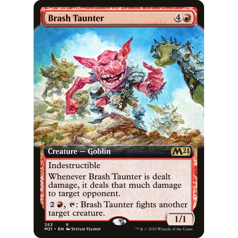 Brash Taunter (M21-363) - Core Set 2021: (Extended Art) Foil