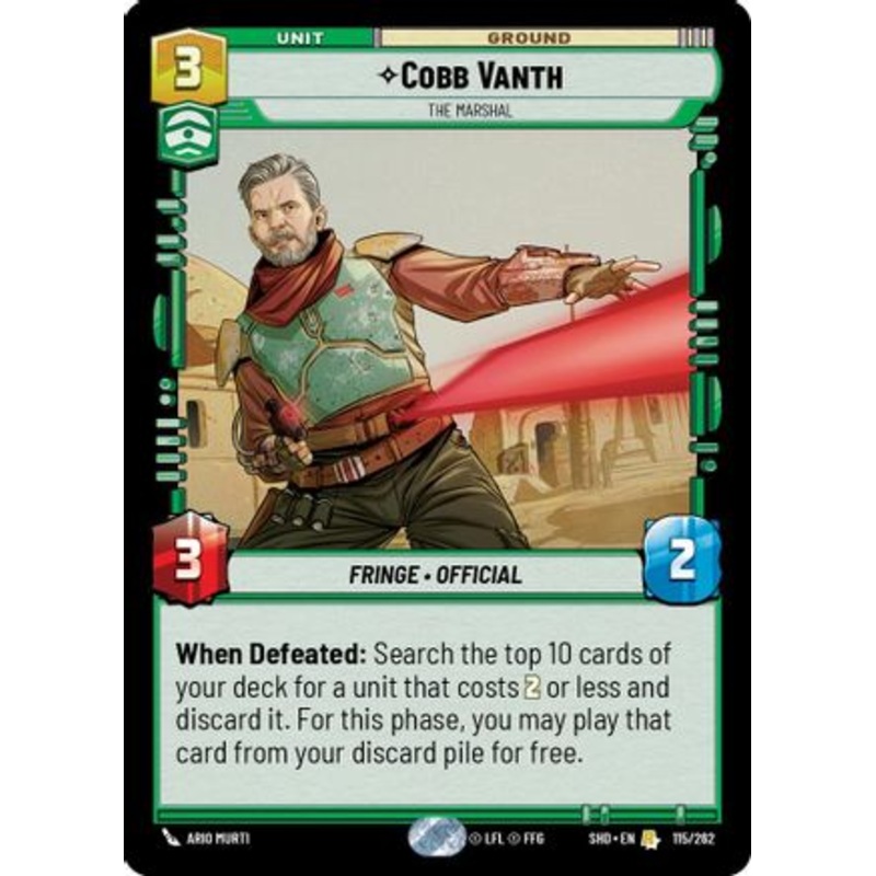 Cobb Vanth - The Marshal (115/262) - Shadows of the Galaxy Foil
