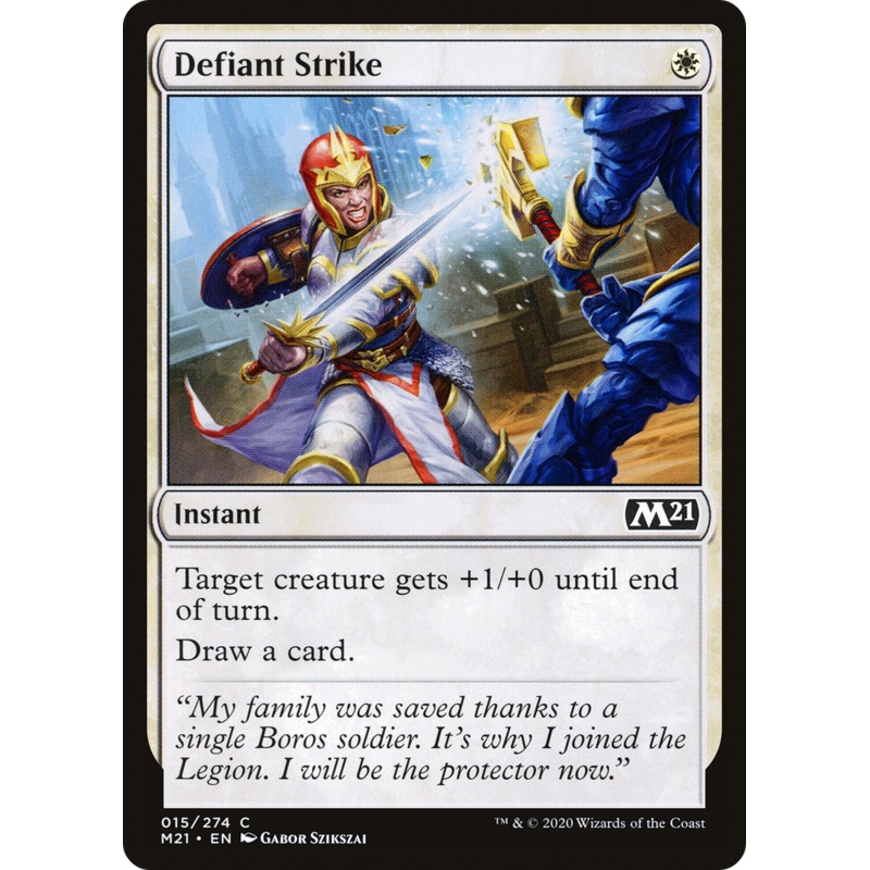 Defiant Strike (M21-015) - Core Set 2021 Foil