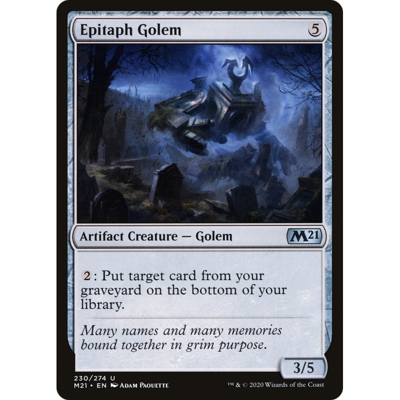 Epitaph Golem (M21-230) - Core Set 2021 Foil