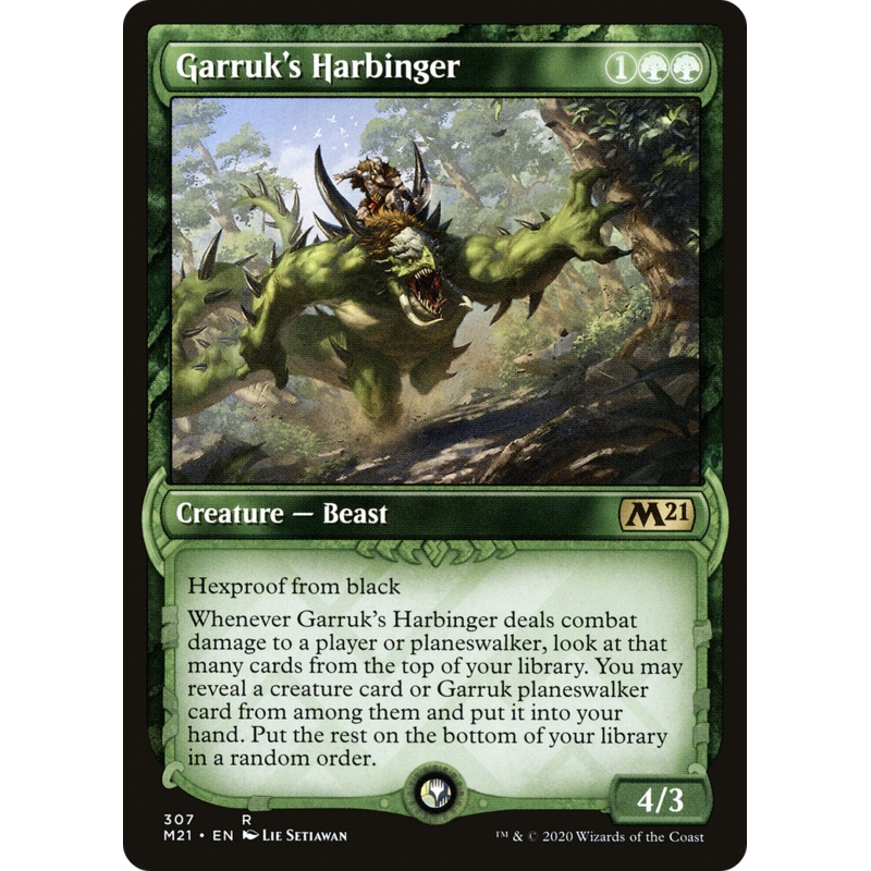 Garruk's Harbinger (M21-307) - Core Set 2021: (Showcase) Foil