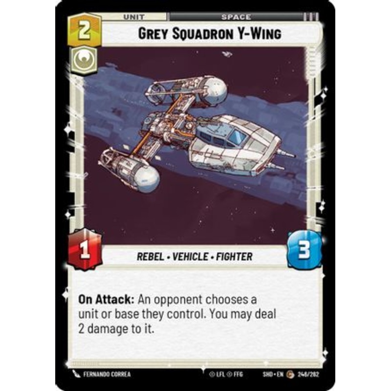 Grey Squadron Y-Wing (246/262) - Shadows of the Galaxy Foil