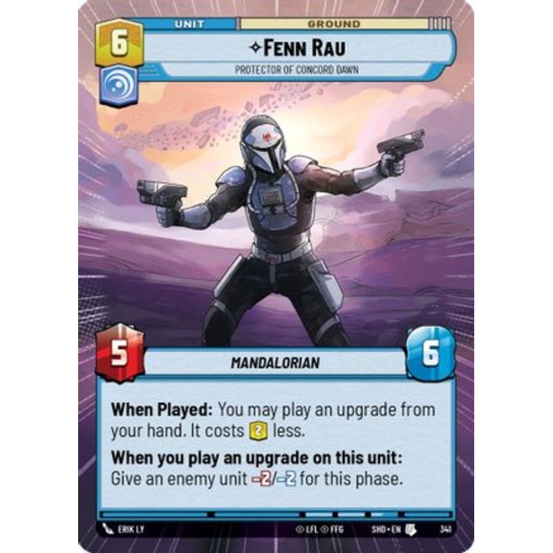 Fenn Rau - Protector of Concord Dawn (Hyperspace) (341) - Shadows of the Galaxy Foil
