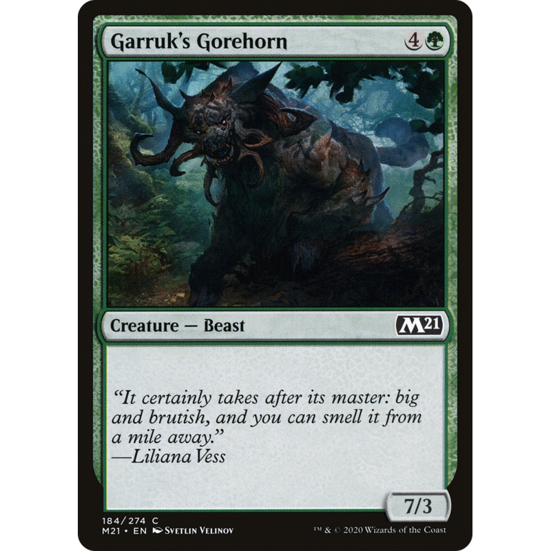 Garruk's Gorehorn (M21-184) - Core Set 2021 Foil