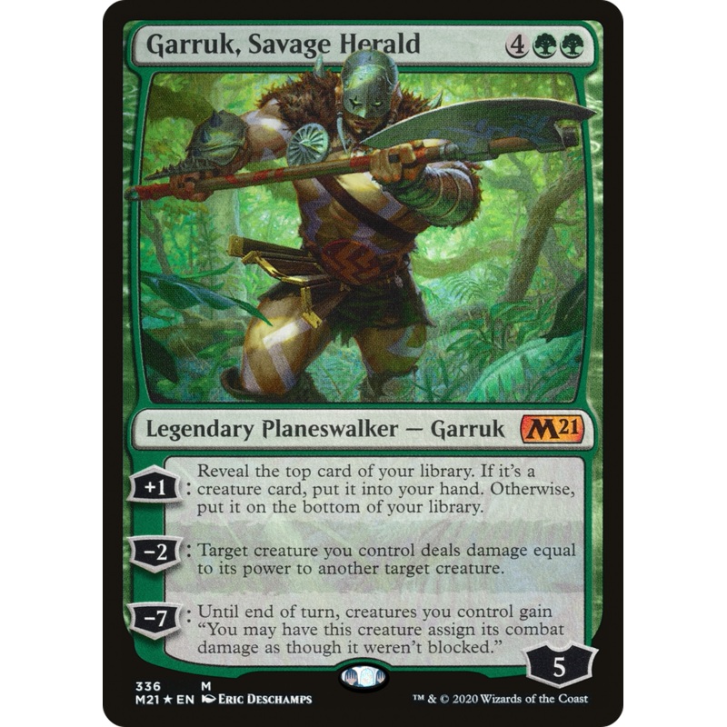 Garruk, Savage Herald (M21-336) - Core Set 2021 Foil
