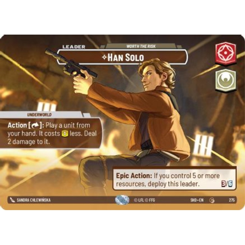 Han Solo - Worth the Risk (Showcase) (275) - Shadows of the Galaxy Foil