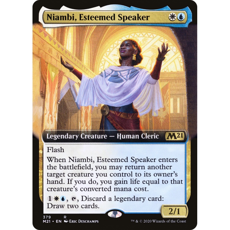 Niambi, Esteemed Speaker (M21-379) - Core Set 2021: (Extended Art) Foil