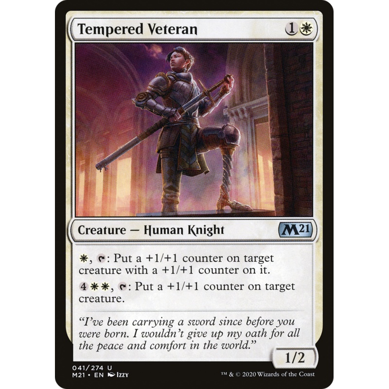 Tempered Veteran (M21-041) - Core Set 2021 Foil