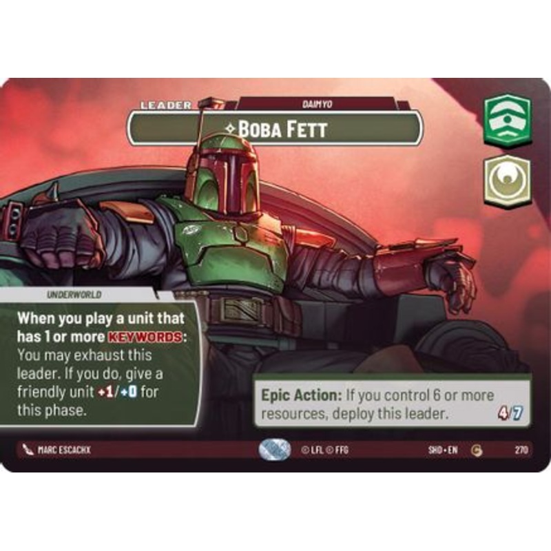 Boba Fett - Daimyo (Showcase) (270) - Shadows of the Galaxy Foil