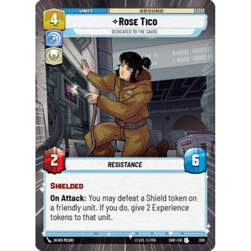 Rose Tico - Dedicated to the Cause (Hyperspace) (320) - Shadows of the Galaxy Foil